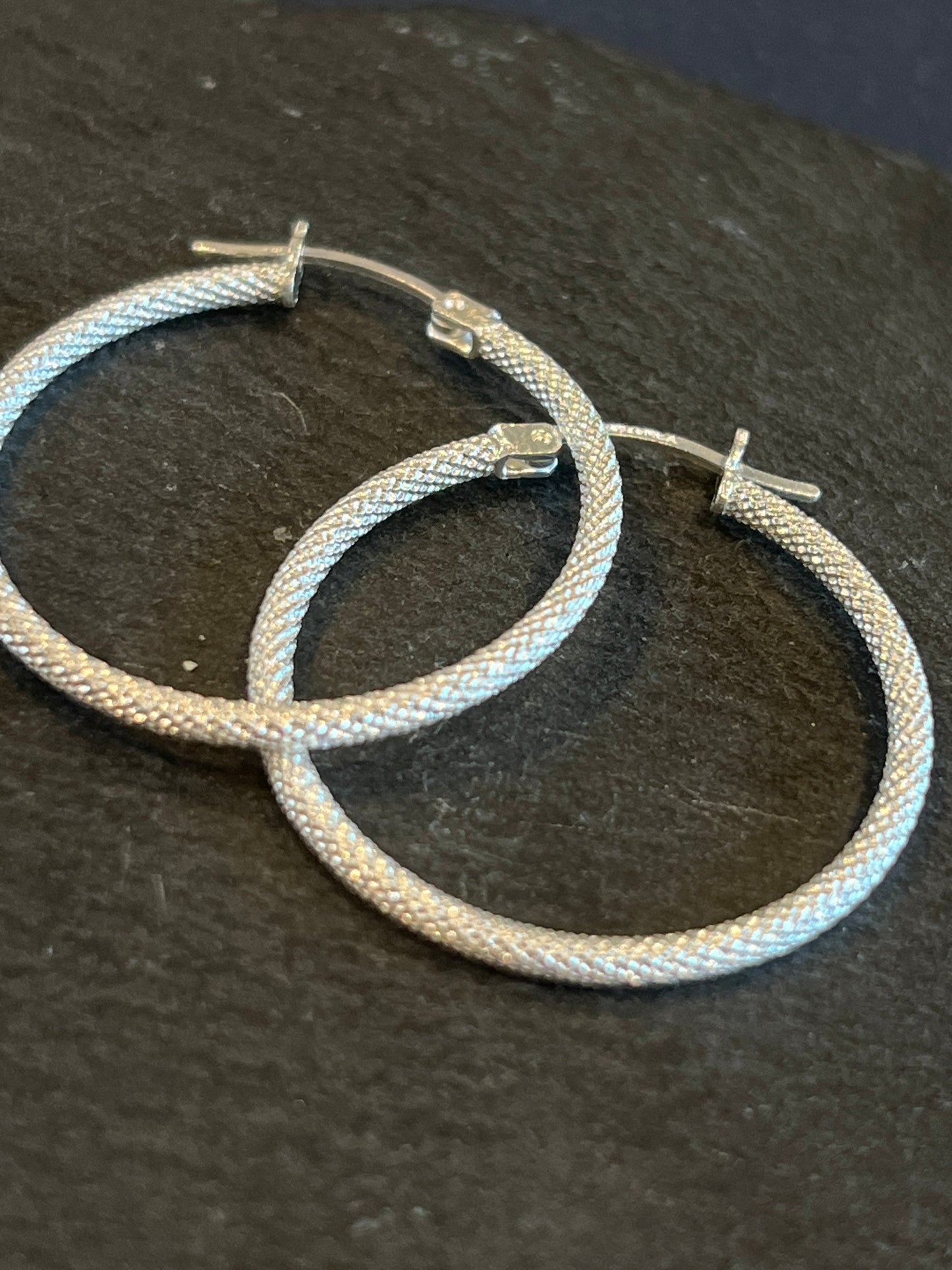 シルバー925 フープピアス メキシコ 32mm Type6