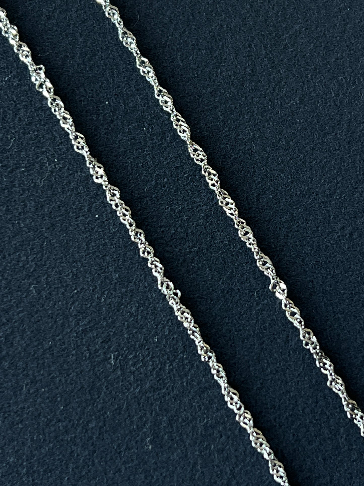 1本 ネックレスチェーン ステンレススチール 45cm+アジャスター5cm
