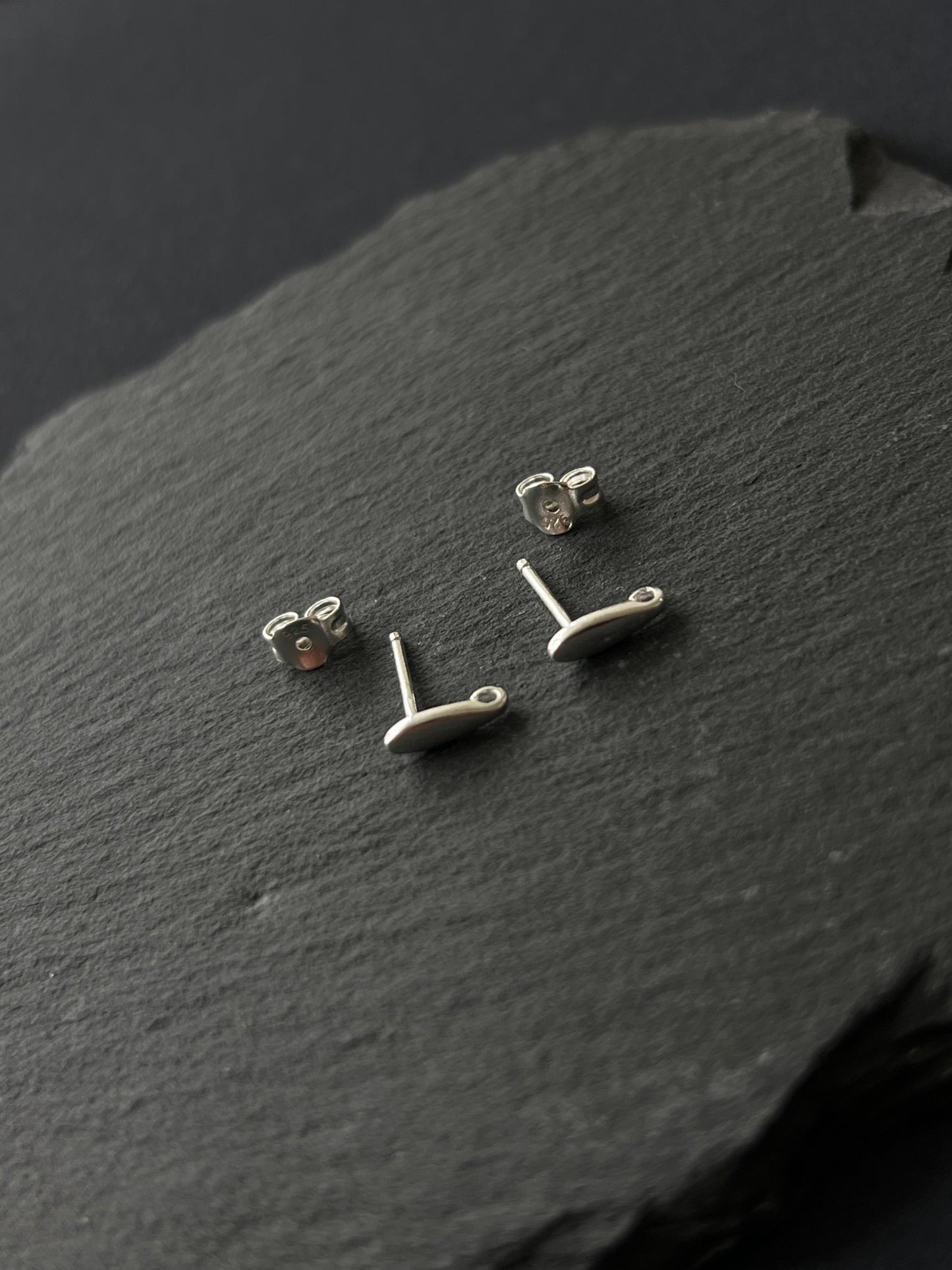 1ペア シルバー925 ポストピアスパーツ 11mm ヘッド8×2.5mm