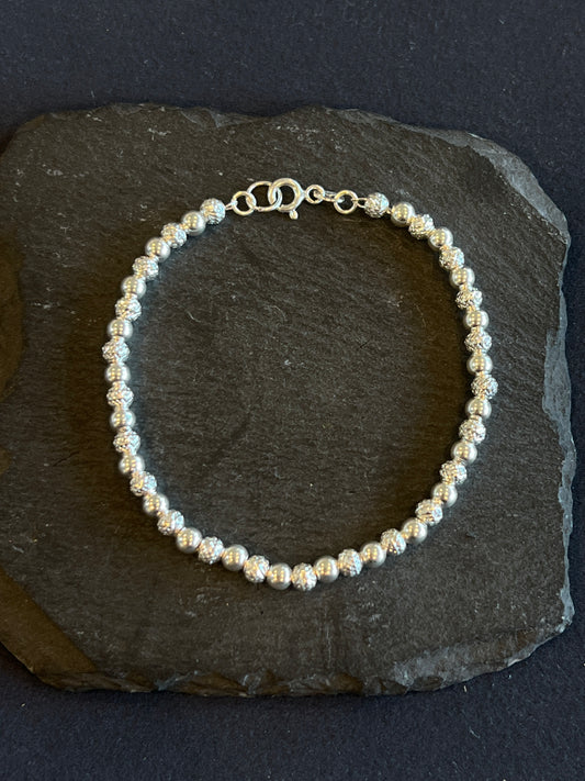 シルバー925 ブレスレット メキシコ 4mm 18.5cm