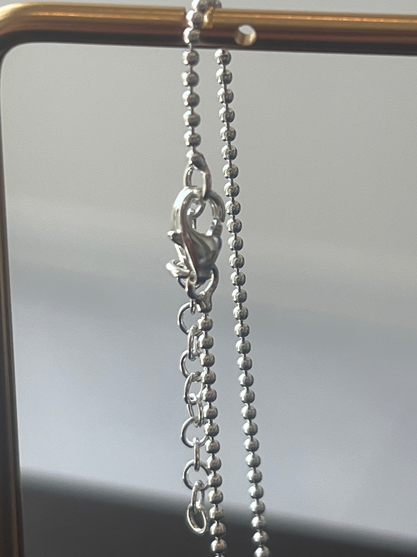 シルバー925 ネックレスチェーン ボール 40cm 45cm 1.2mm アジャスター3cm