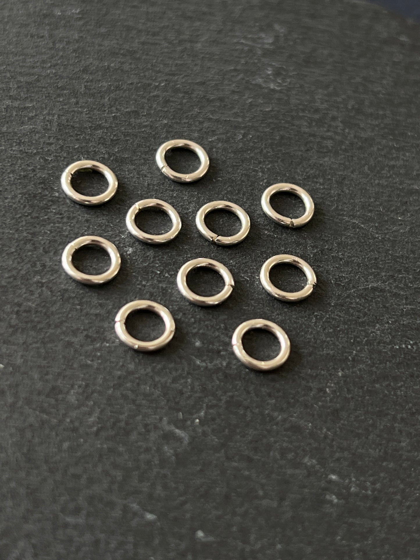 10個 カレンシルバー 丸カン  6mm 線1mm
