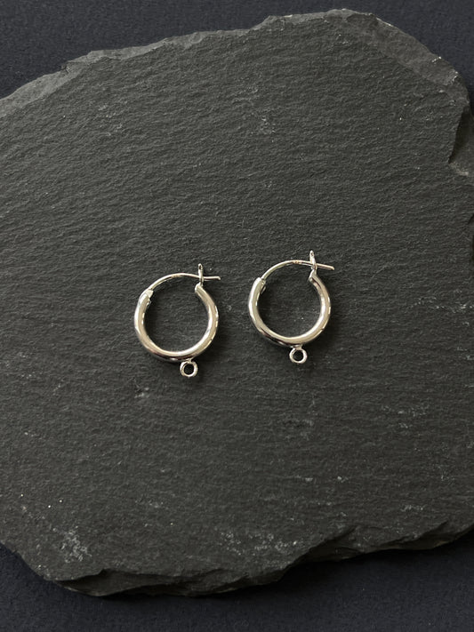 1ペア シルバー925 ピアスパーツ 横14×縦17.5mm（カン含む）