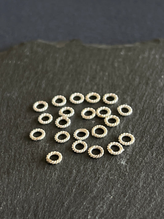 10個セット カレンシルバー 丸カン 約5mm 溶接