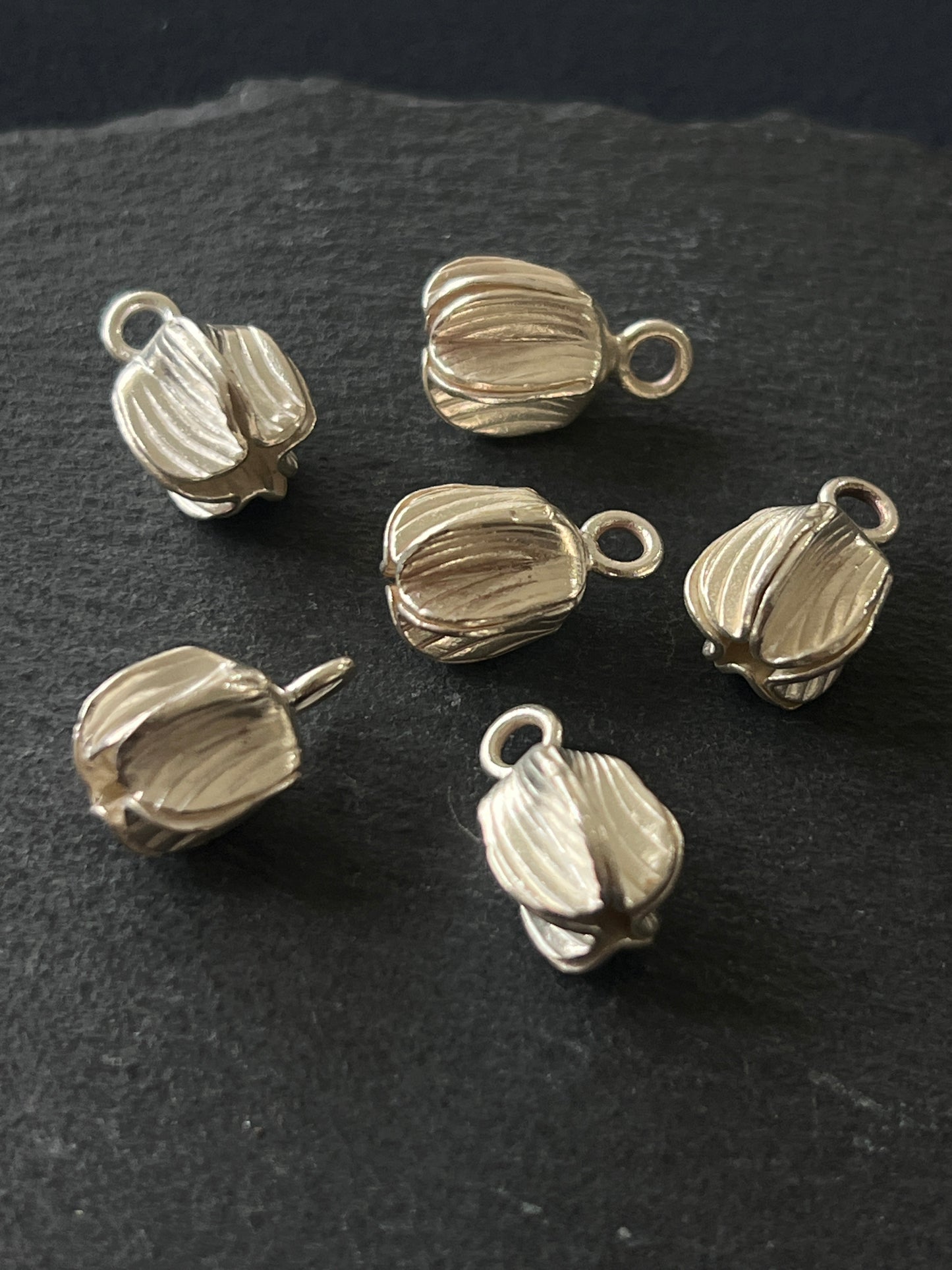 1個 カレンシルバー チャーム 17×11〜10mm