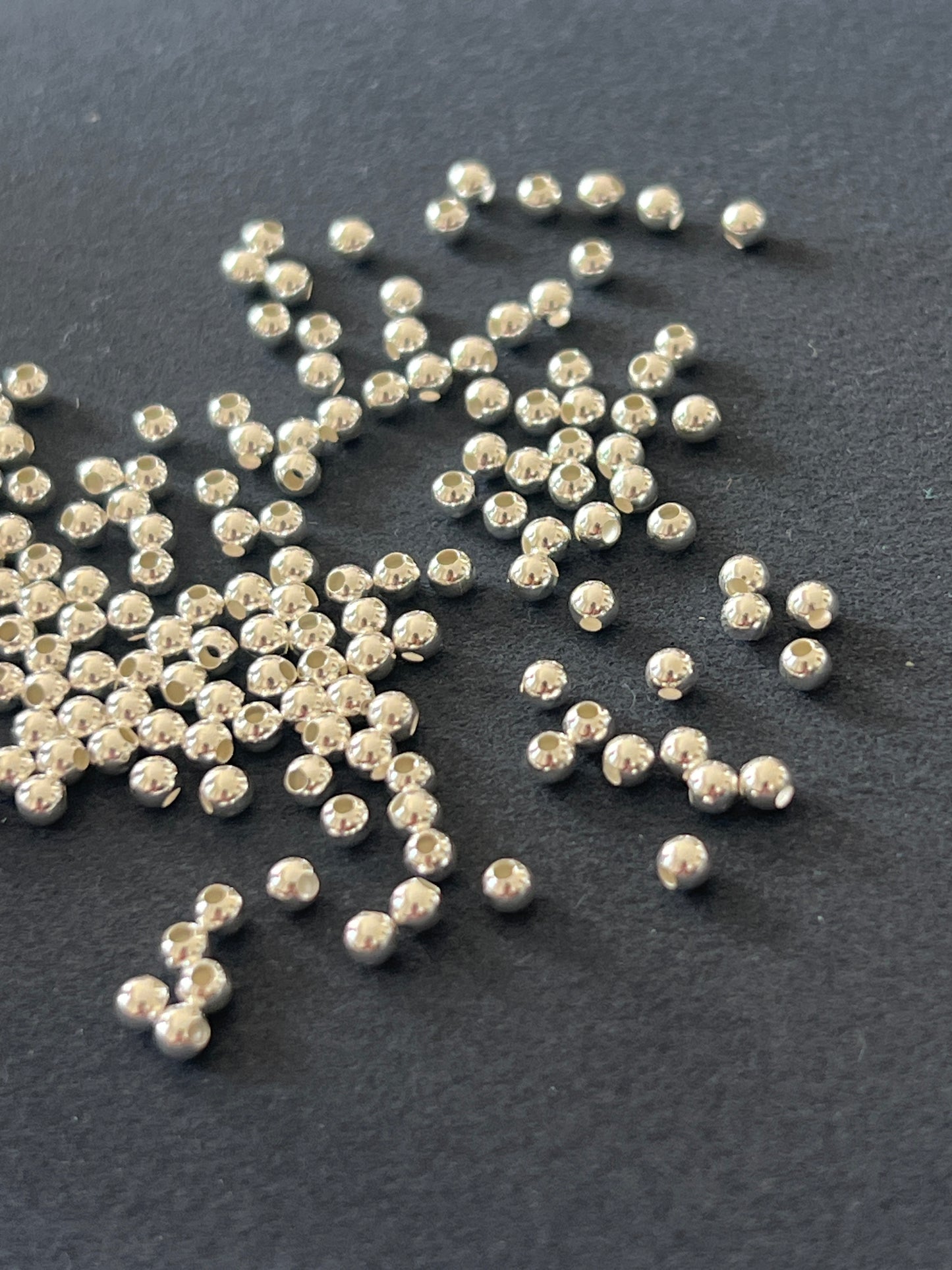 10個セット シルバー925 3mm 穴1.3mm