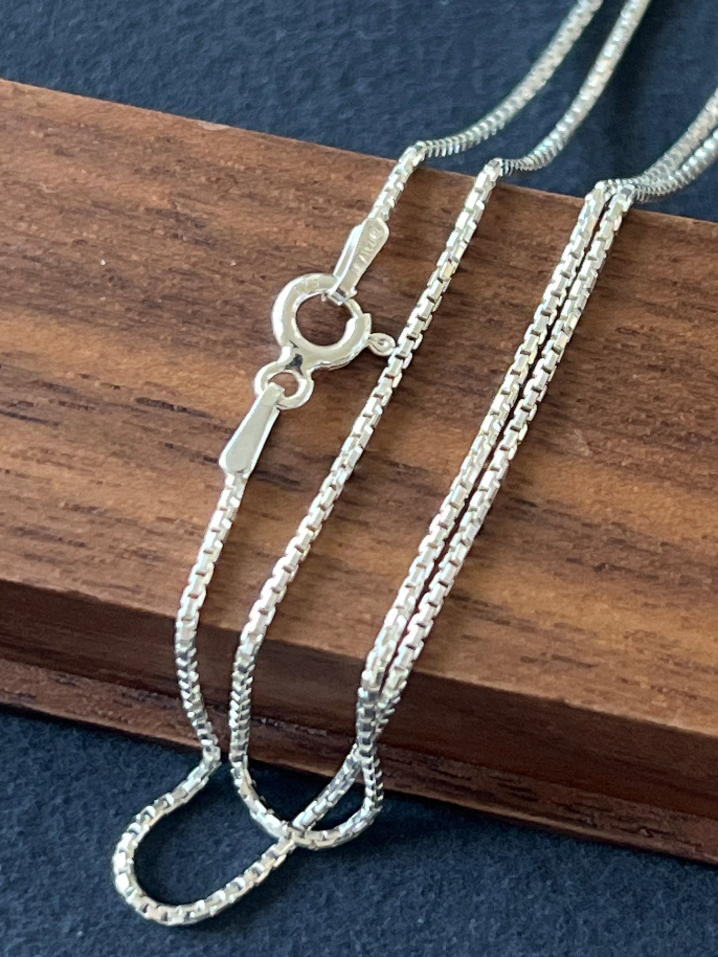 シルバー925 ネックレスチェーン 40cm 50cm 1mm
