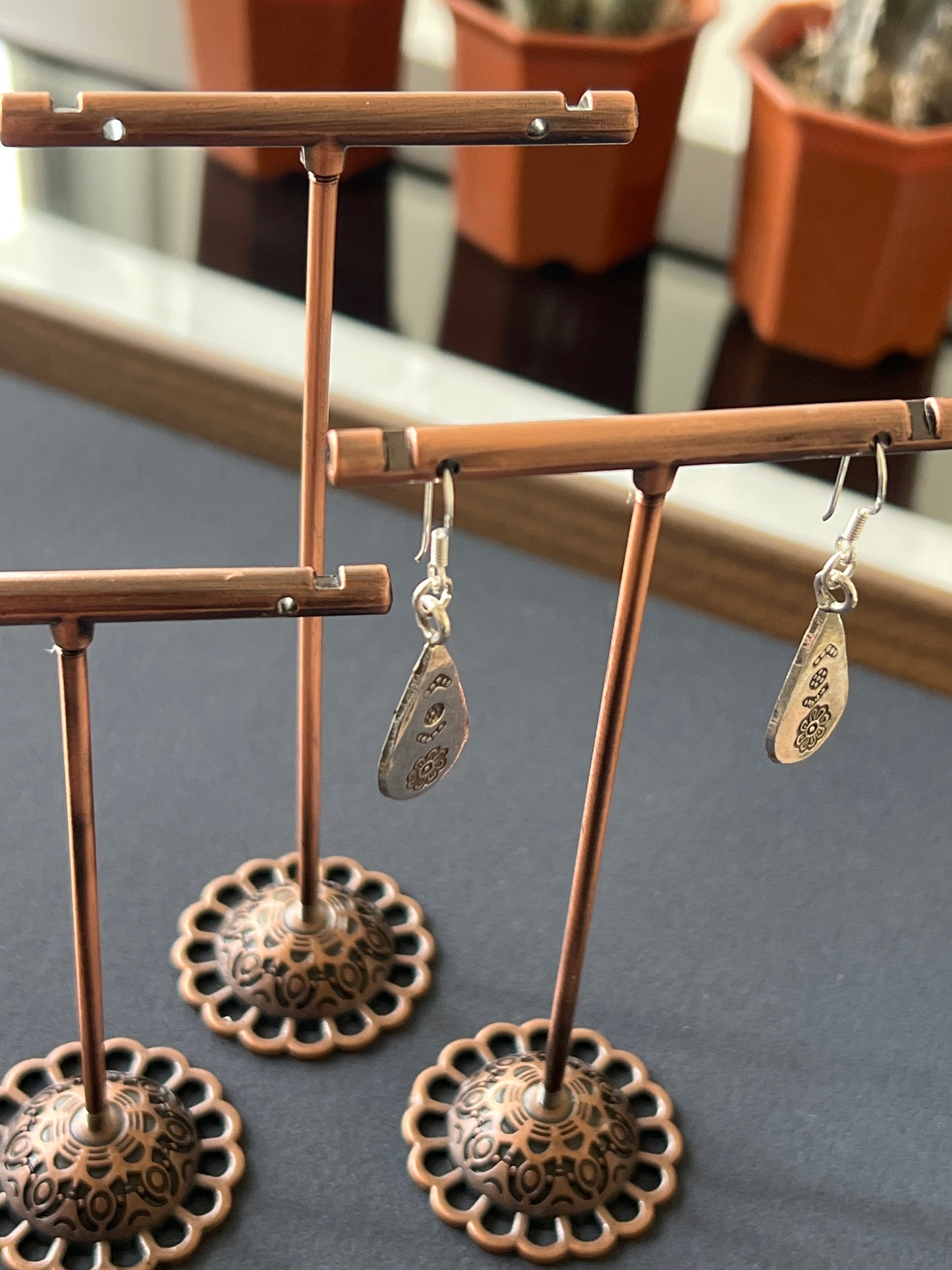 3本セット ピアススタンド ブロンズ 9cm 11.5cm 12.5cm